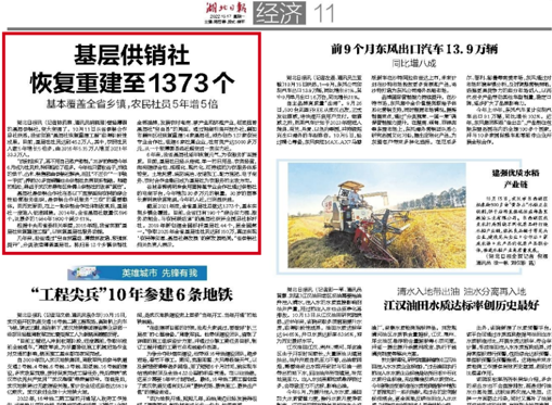 供销社恢复重建至1373个