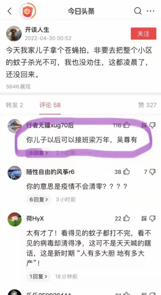 儿子拿个苍蝇拍，非要去把整个小区的蚊子杀光不可