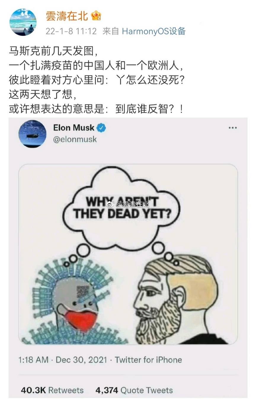 马斯克发了一张有争议的图